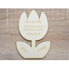 Magnetka tulipán poděkování pro paní učitelku 14cm /kus