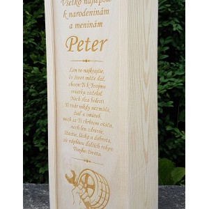 Dřevěný obal na 1 lahev 2