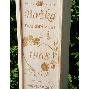 Dřevěný obal na 1 lahev 2