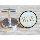 Manžetové knoflíčky kulaté s iniciálami