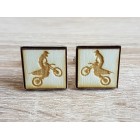 Manžetové knoflíčky na svatbu čtvercové s obrázkem na míru