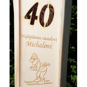 Dřevěný obal na 1 lahev 2