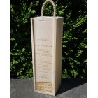 Dřevěná dárková krabice na víno s gravírováním z fotografie