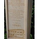 Dřevěná dárková krabice na víno s gravírováním z fotografie