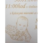 Dřevěná pamětní tabulka A4 s údaji a fotkou na míru