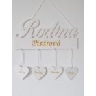 Tabulka rodina šířka 33cm