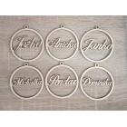 Jméno ve vločce 16cm cena za kus