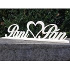 Svatební stojan Paní a Pan s srdíčkem