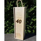 Dřevěná dárková krabice na víno s gravírováním z fotografie