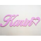 Dřevěné jméno na stěnu šířka 80cm - Karin
