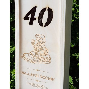 Dřevěný obal na 1 lahev 2