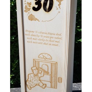 Dřevěný obal na 1 lahev 2