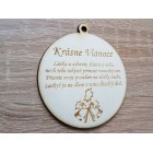 Vánoční koule s textem na míru 8cm