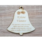 Vánoční zvoneček s textem na míru 8cm