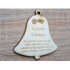 Vánoční zvoneček s textem na míru 8cm