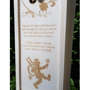 Dřevěný obal na 1 lahev 2