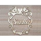 Svatba na dveře 25x30cm