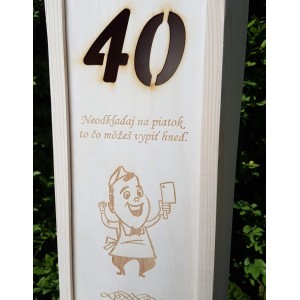 Dřevěný obal na 1 lahev 2