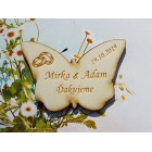 Svatební magnetky motýl 68x45x3mm