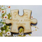 Svatební magnetky puzzle 70x52x3mm