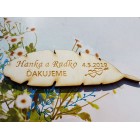 Svatební magnetky pero 95x30x3mm