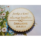 Svatební magnetky nekonečno 55x55x3mm