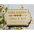 Svatební magnetky tabulka 62x37x3mm