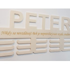 Držák na medaile s názvem a laserem vyrytým textem 55cm