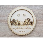 Podnos svatební na prstýnky kruh 15cm