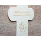 Dřevěný křížek s modlitbou 130x90mm