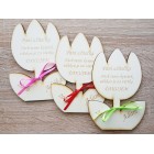 Magnetka tulipán poděkování pro paní učitelku 14cm /kus