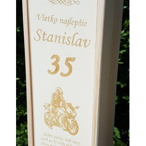 Dřevěný obal na 1 lahev 2