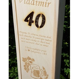 Dřevěný obal na 1 lahev 2