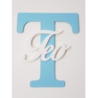 Dřevěné písmeno s názvem cca 30cm - T - Teo