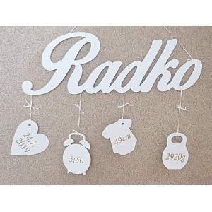 Jména na zeď 30-80cm 2