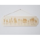 Dřevěná tabulka příběh lásky šířka 55cm na míru