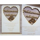 Dřevěné svatební poděkování rodičům