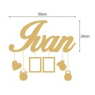 Velké dřevěné jméno s údaji 50cm