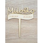 Dřevěný špíz s laserovým gravírováním 15cm na KŘEST