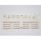 Dřevěný věšák na medaile s názvem vítězná póza 45cm