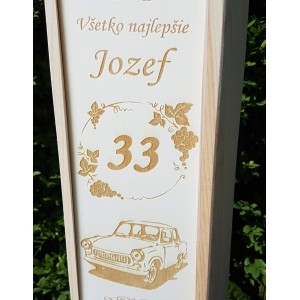 Dřevěný obal na 1 lahev 2