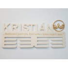 Dřevěný držák na medaile s laserovým textem 45cm armwrestling