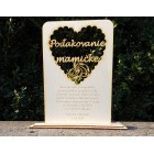 Dřevěné svatební poděkování mamince