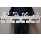 80cm dřevěný věšák na medaile s laserováním