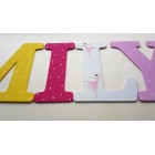 Dřevěná písmena na zeď výška 20cm - MATEJ