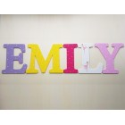 Dřevěná písmena na zeď výška 20cm - EMILY