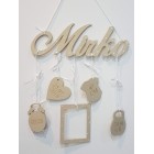 5 visících doplňků s názvem barva béžová