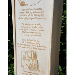 Dřevěný obal na 1 lahev 2