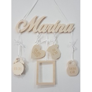 Jméno s údaji o narození – jméno na zeď 2