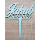 Dřevěný zapich na míru s jménem šířka 17cm